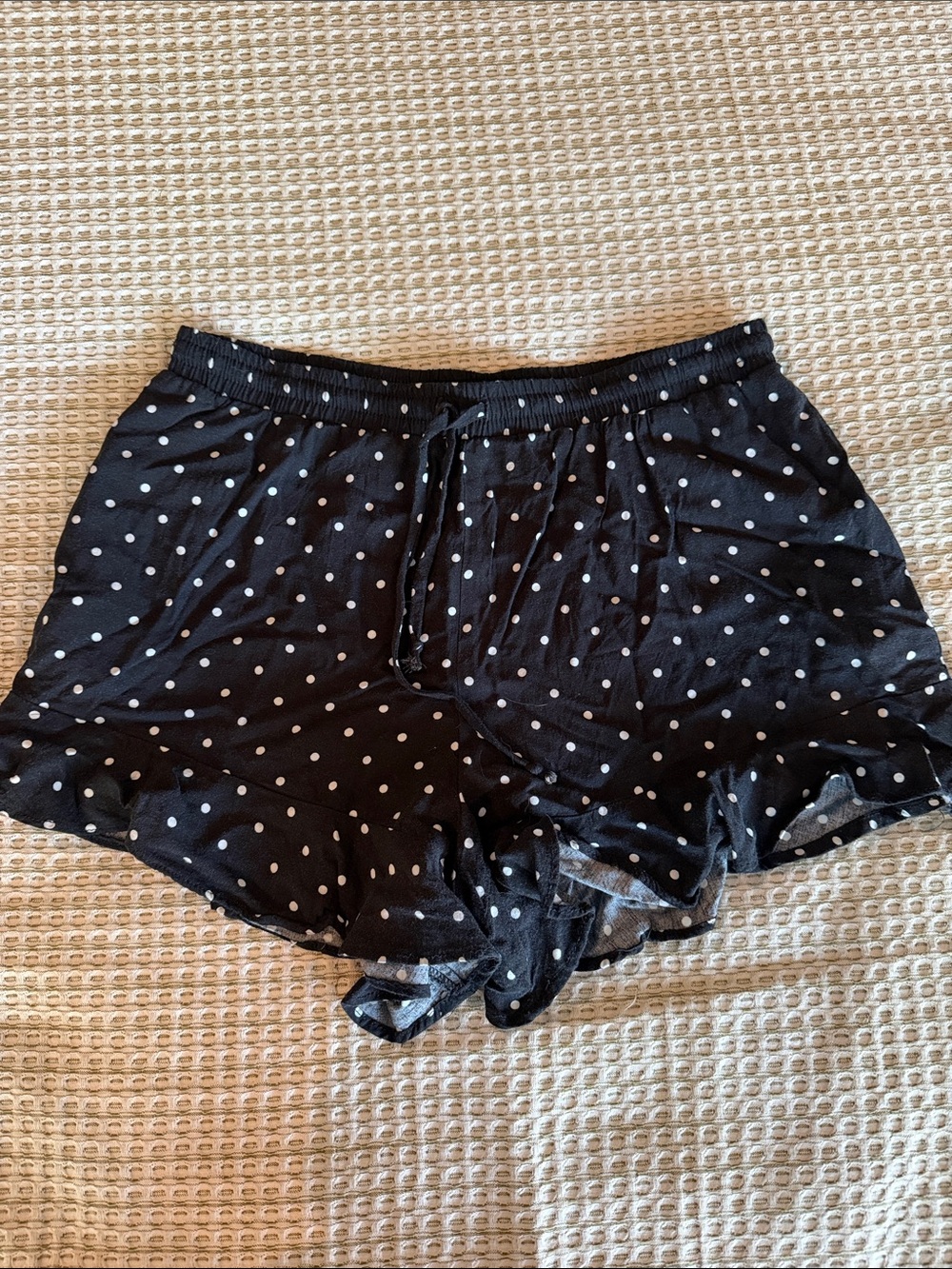love, Fire Black Polka Dot Women’s Shorts